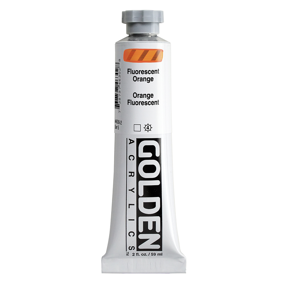 Golden Heavy Body Acrylics tube 59ml - 4630 Fluorescent Orange (s5)