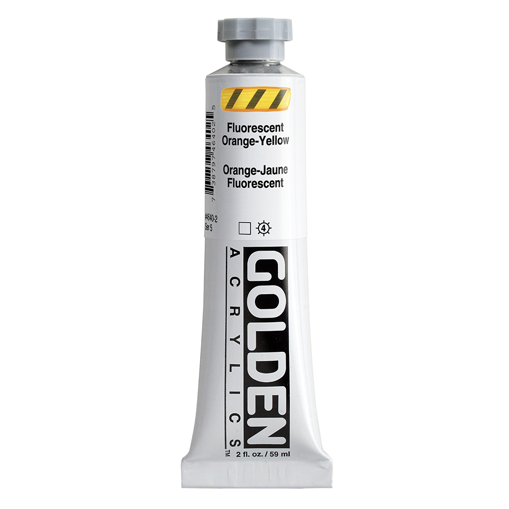 Golden Heavy Body Acrylics tube 59ml - 4640 Fluorescent Orange-Yellow (s5)