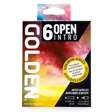 Golden OPEN acrylics - SET intro 6x22ml + thinner