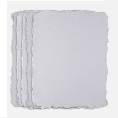 Handgeschept/Handmade paper 200 grs, 100% katoen 10 vel 21,5x28cm - LIGHT BLUE