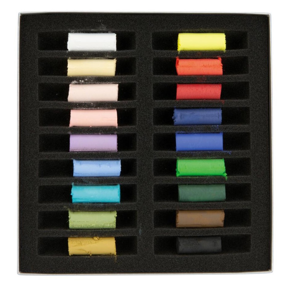 Schmincke Extra-Soft Pastelkrijt – SET 18 1/2 kleuren