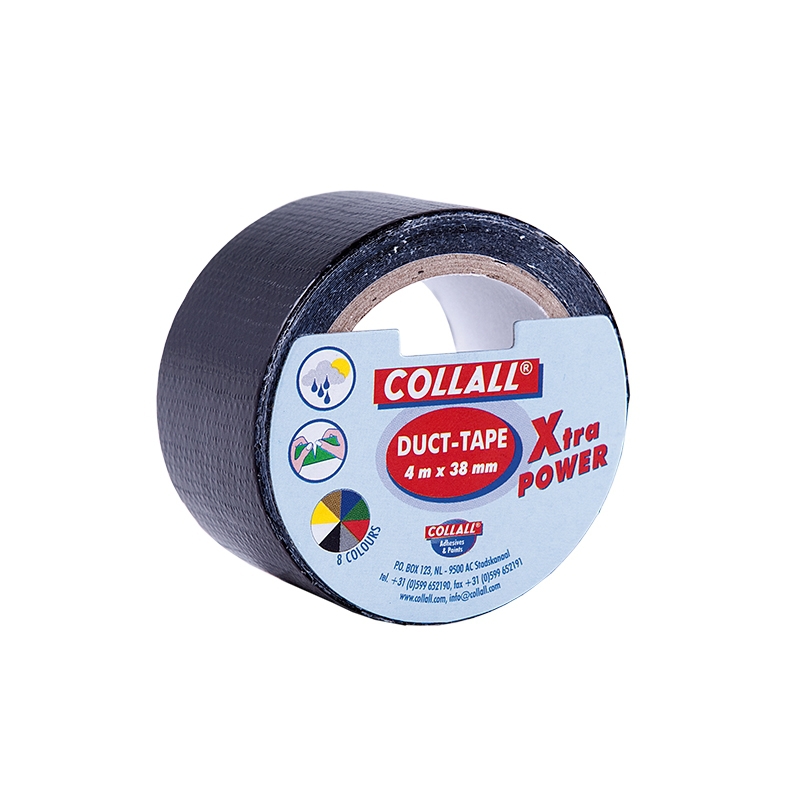 Collall Duct-tape zwart 4m x 38mm