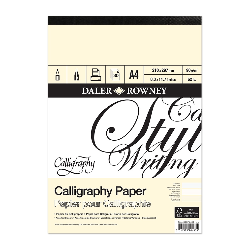 Daler Rowney Calligraphy paper 90gram 30vel - Blok A4