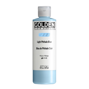 Golden Fluid Acrylics 118ml - 2377 Light Phthalo Blue (s1)