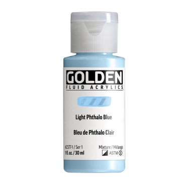 Golden Fluid Acrylics 30ml - 2377 Light Phthalo Blue (s1)
