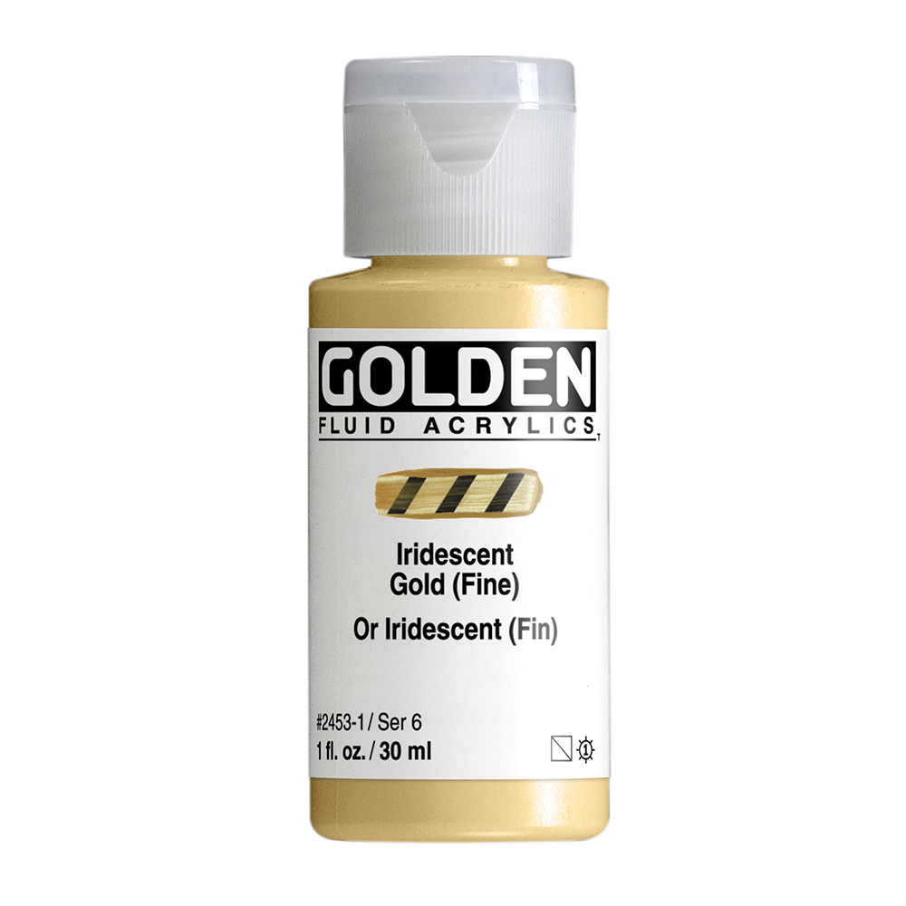 Golden Fluid Acrylics 30ml - 2453 Iridescent Gold (fine) (s6)