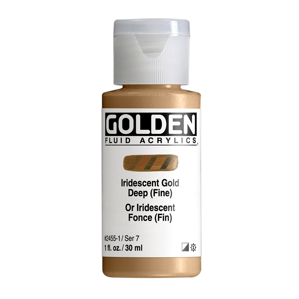 Golden Fluid Acrylics 30ml - 2455 Iridescent Gold Deep (fine) (s7)