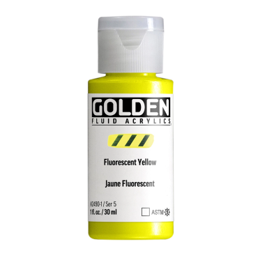 Golden Fluid Acrylics 30ml - 2490 Fluorescent Yellow (s5)