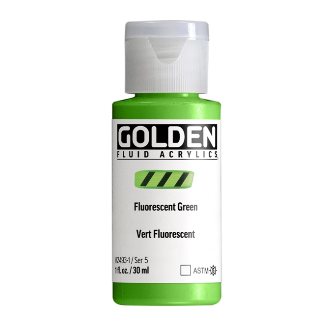 Golden Fluid Acrylics 30ml - 2493 Fluorescent Green (s5)