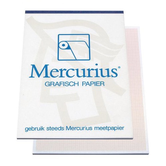 Mercurius millimeter papier 1mm ruit A4 blok 50vel