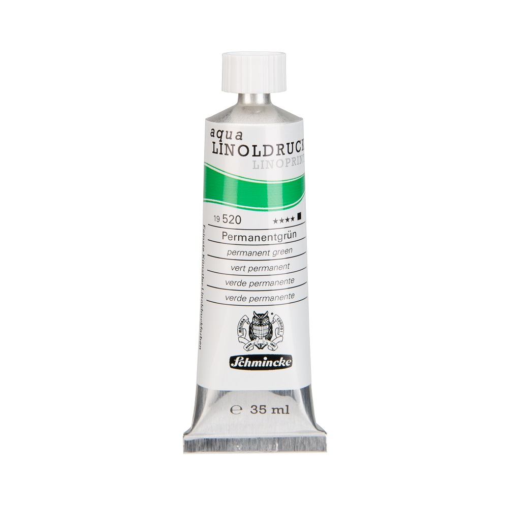 Schmincke Aqua Linoldruck tube 35ml - 520 Permanent Green