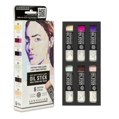 Sennelier Artist Oil Stick - SET 6 kleuren 12ml - Light Tones Portrait