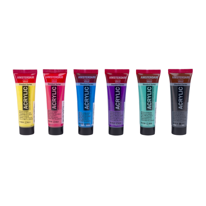 Amsterdam Standard acrylverf - COLORFUL METALLIC SET 6x20ml